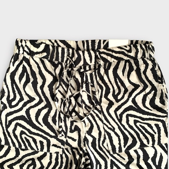 NWT C by One Satin Zebra Print Wide Leg Pants - Picture 5 of 12